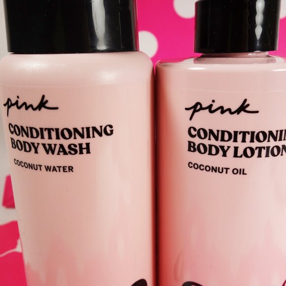NEW Victoria PINK Coconut Body Wash, Scrub and Lotion Set - Picture 4 of 11